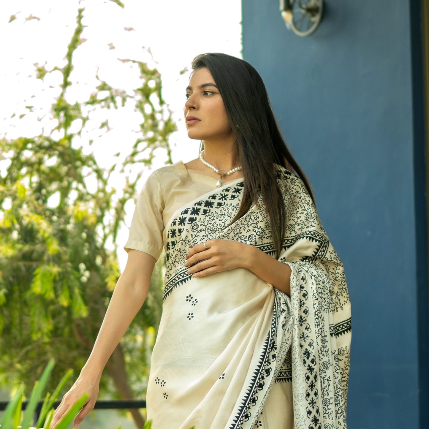 Afsana Hand block print Saree