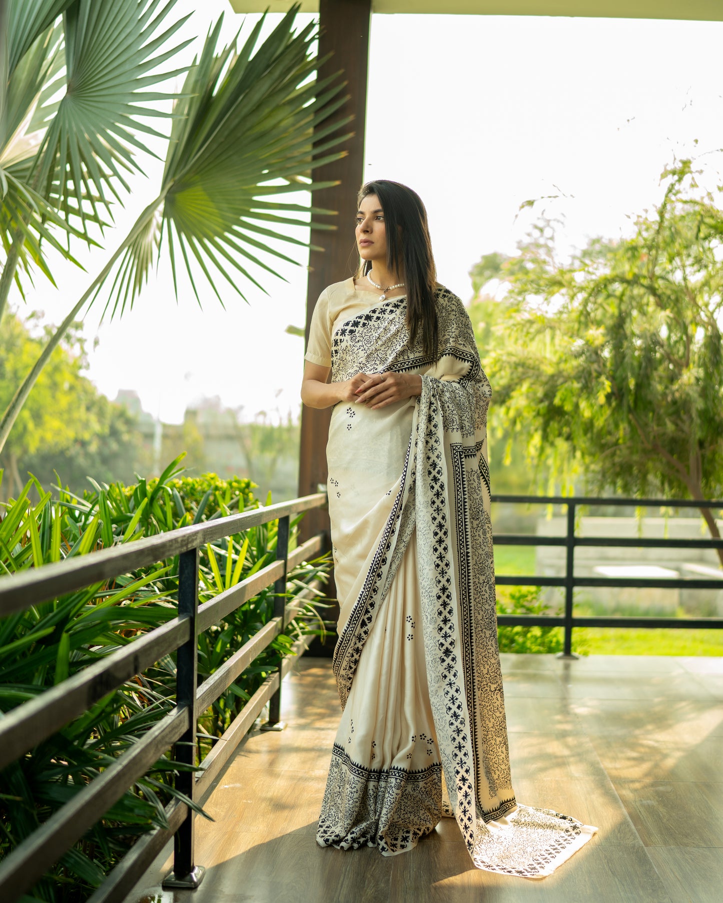 Afsana Hand block print Saree