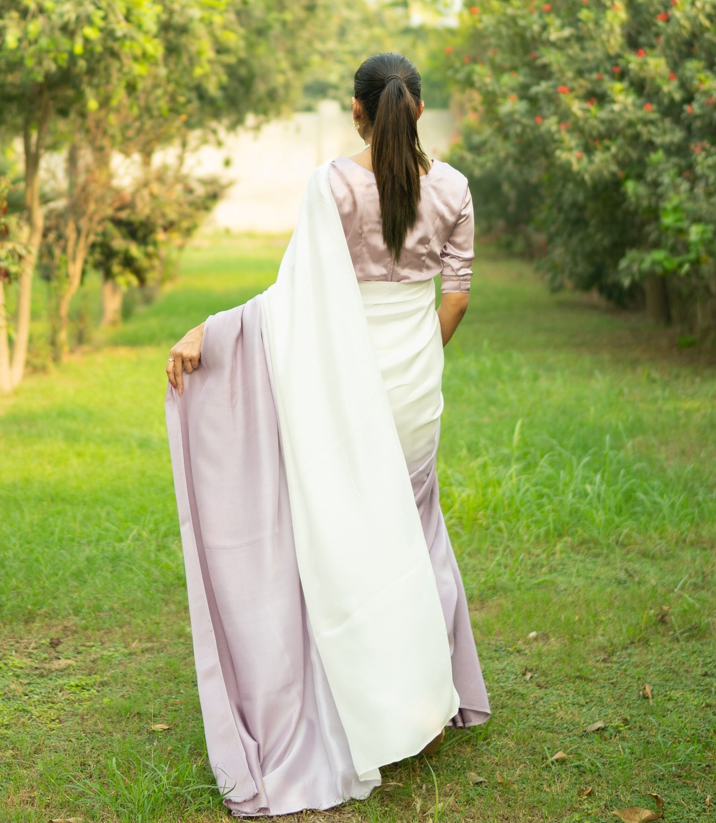 Ombre Lavender Saree