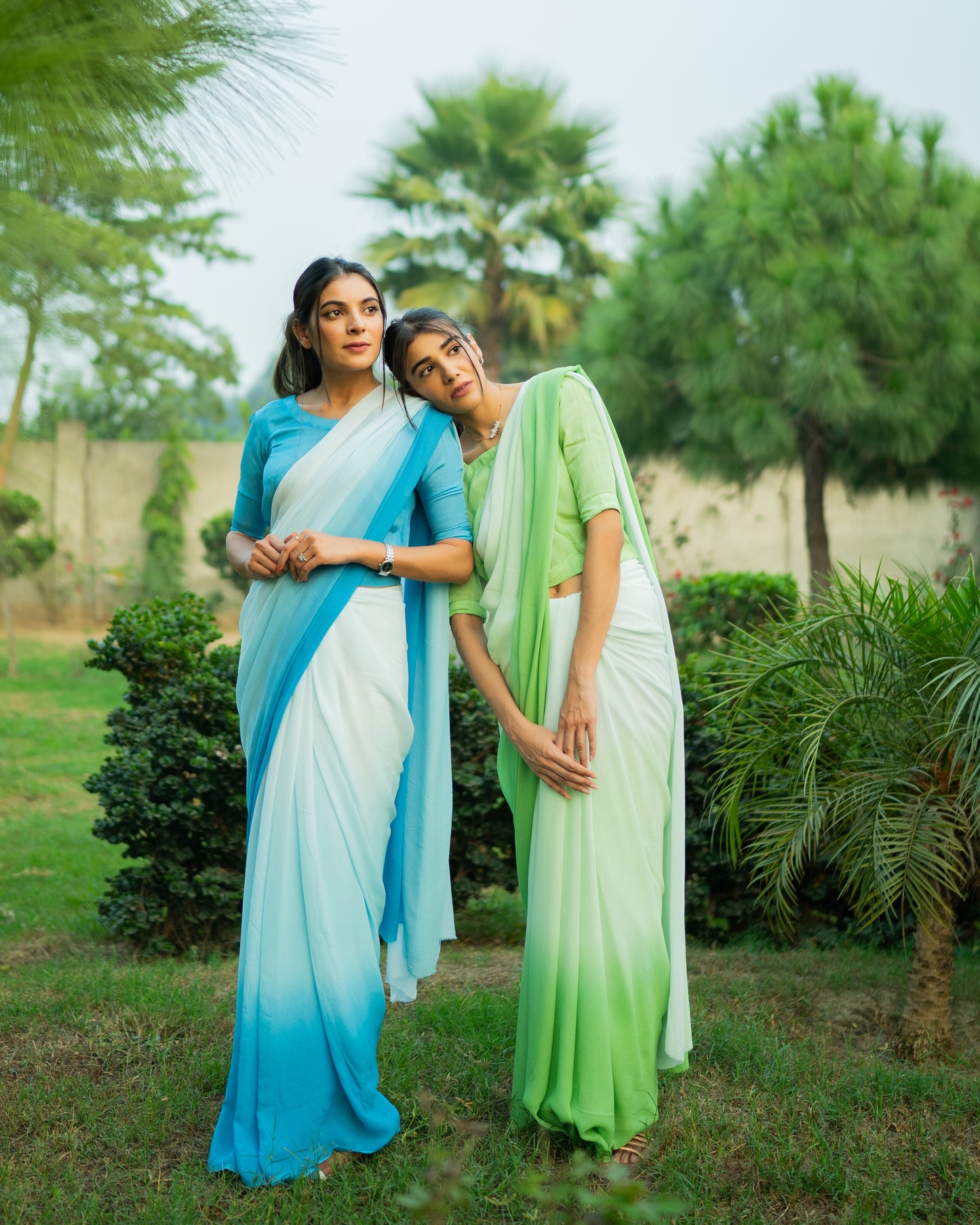 Ombre Blue Saree