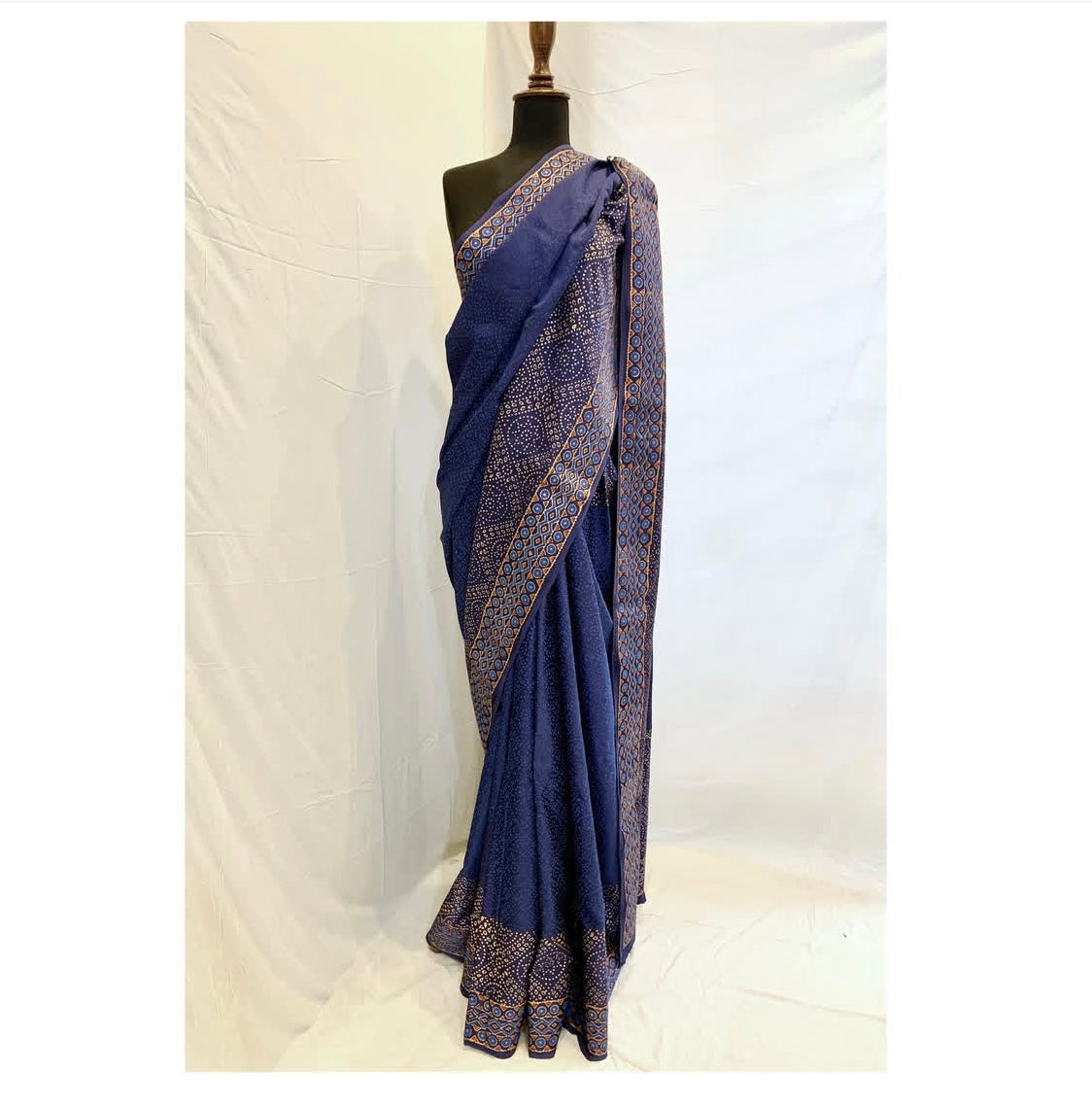 Chunri Hand block print Saree