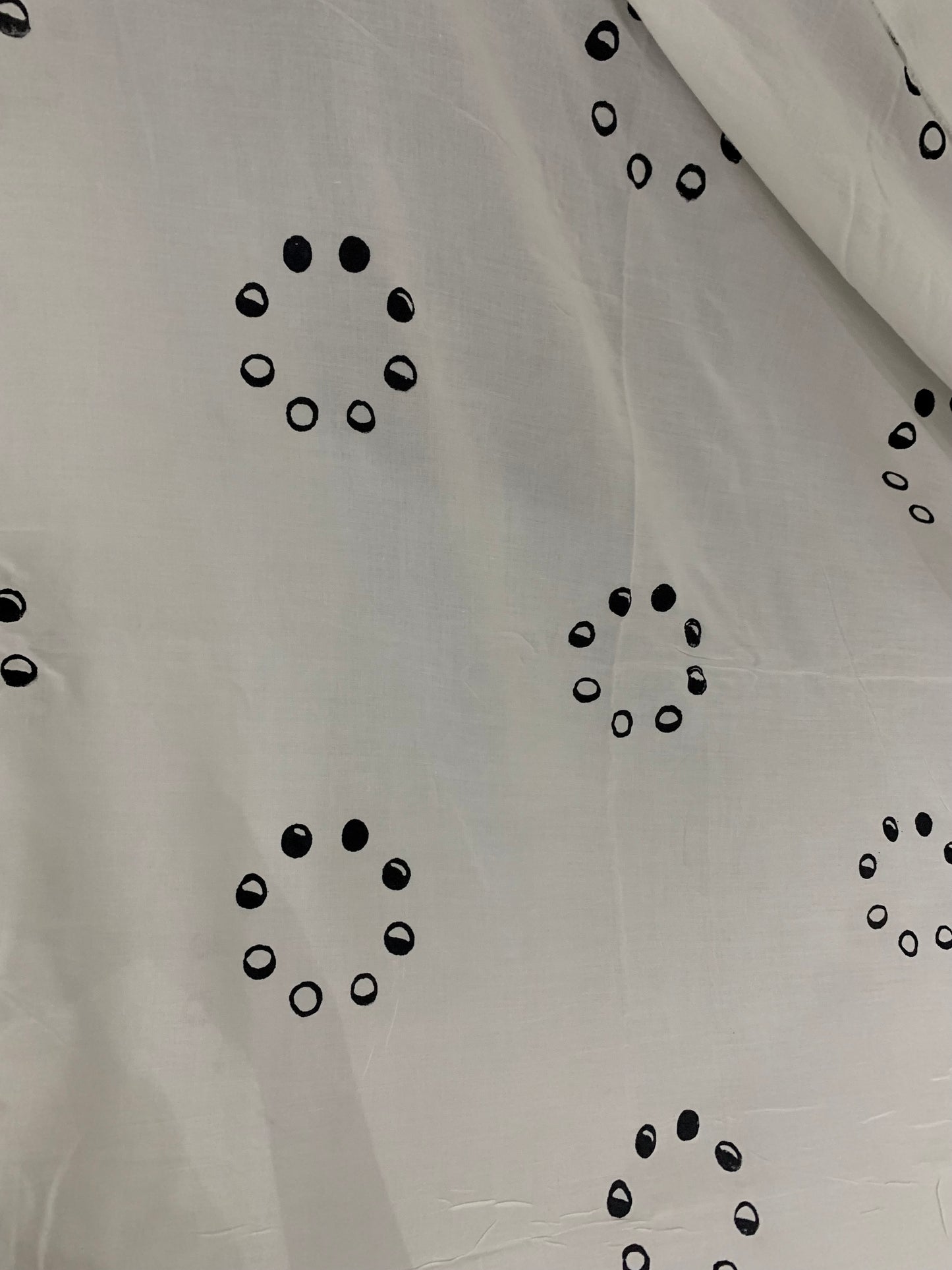 Moon Phase Hand Block Print Cotton Saree