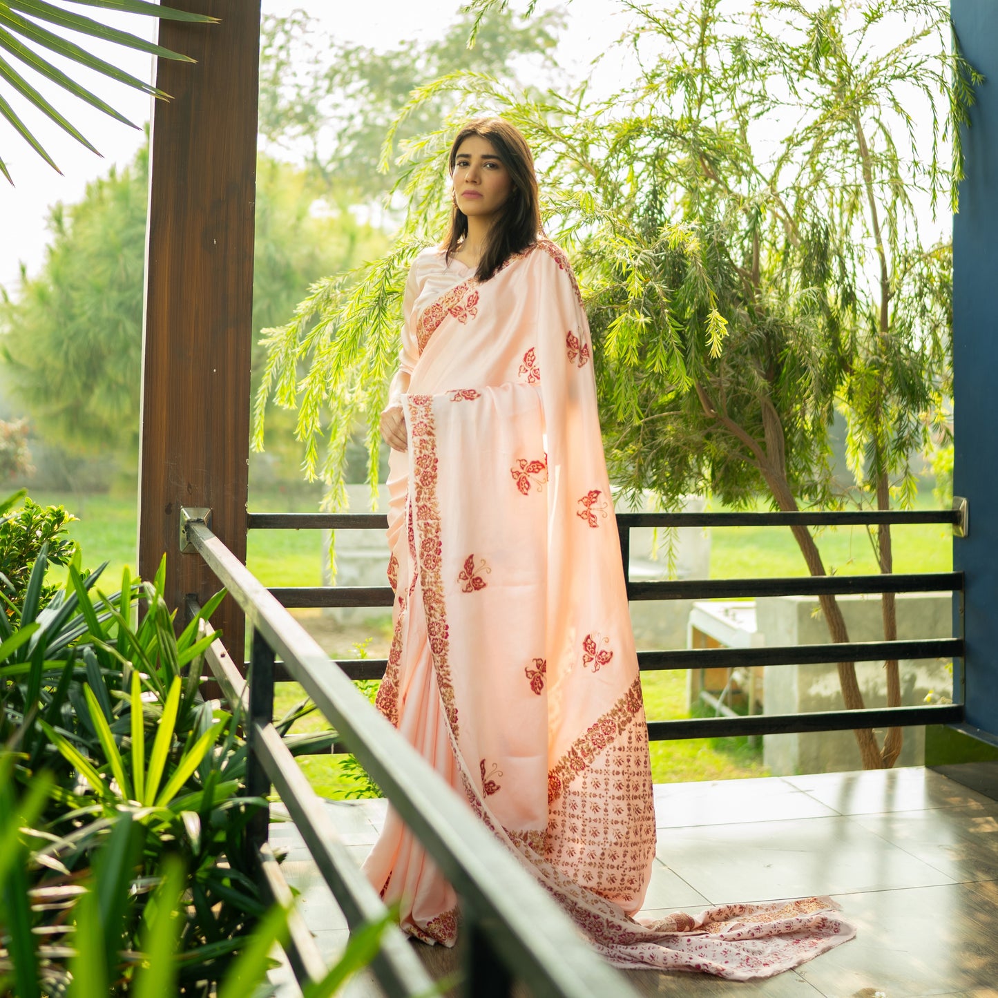 Parwana Hand block print Saree