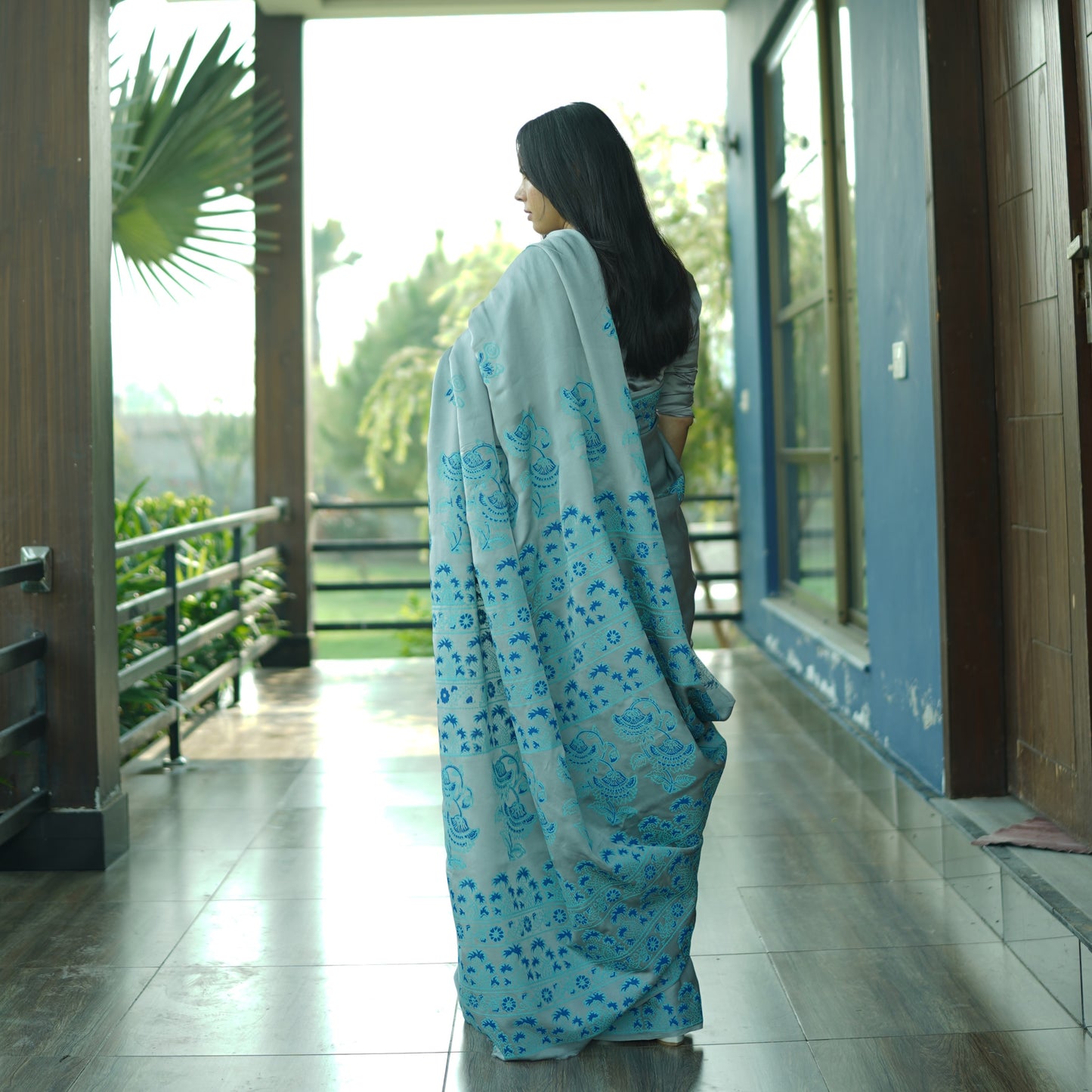 Inara Hand Block Print Saree