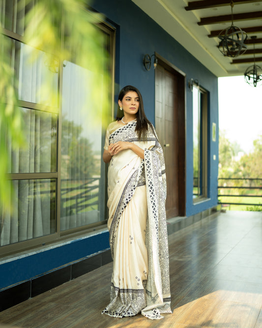 Afsana Hand block print Saree