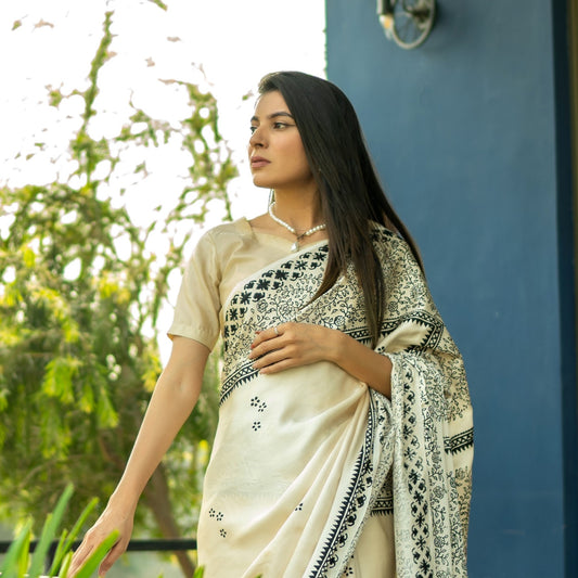 Afsana Hand block print Saree