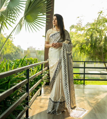 Afsana Hand block print Saree
