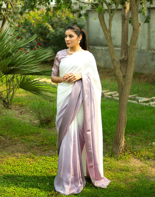 Ombre Lavender Saree