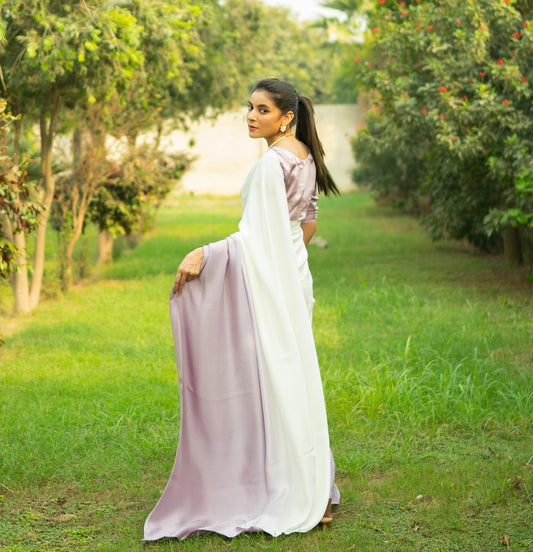 Ombre Lavender Saree
