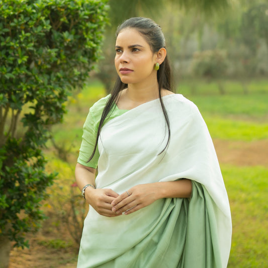 Ombre pistachio Saree