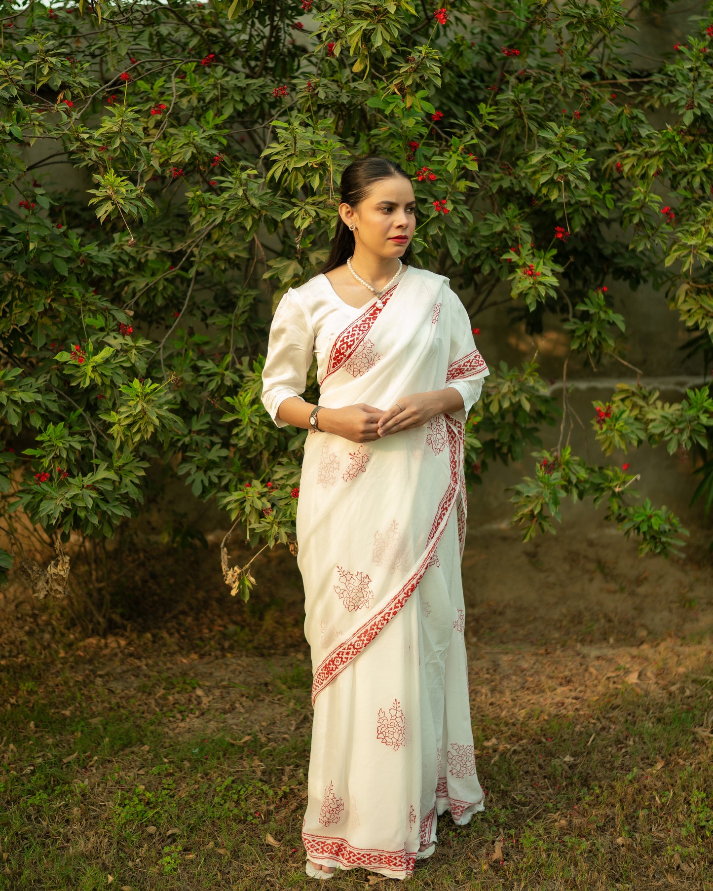 Chandni Chiffon Hand Block Print Saree
