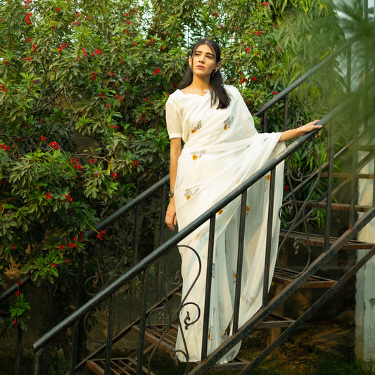Masakali Chiffon Hand Block Print Saree