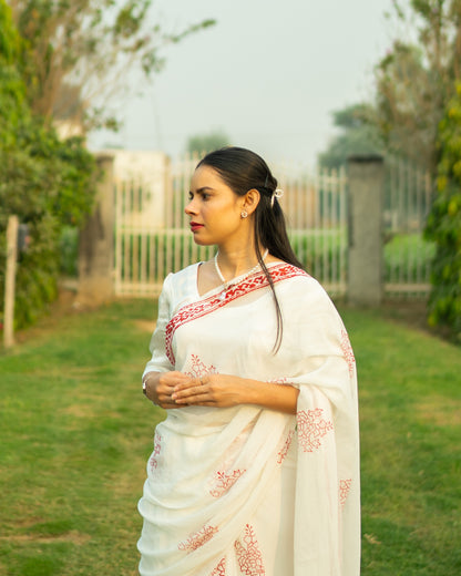 Chandni Chiffon Hand Block Print Saree
