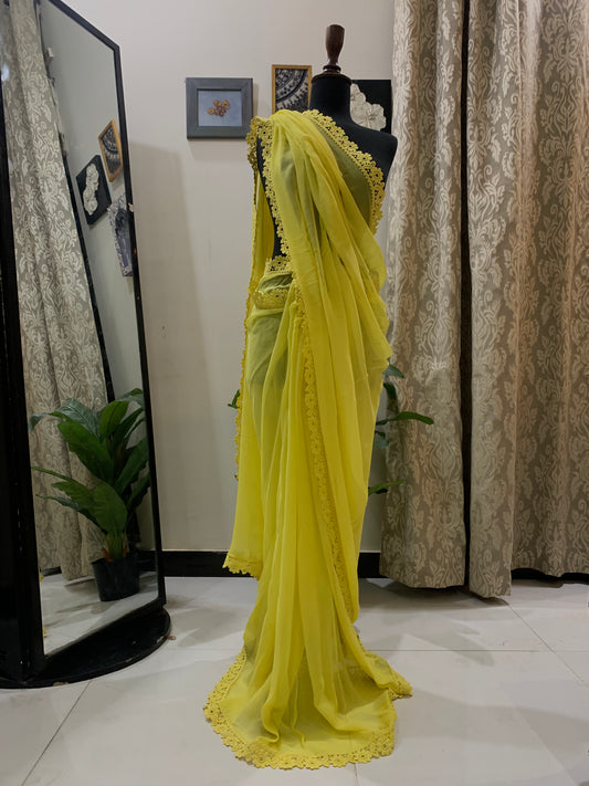 Amaltas Chiffon Saree