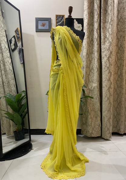 Amaltas Chiffon Saree
