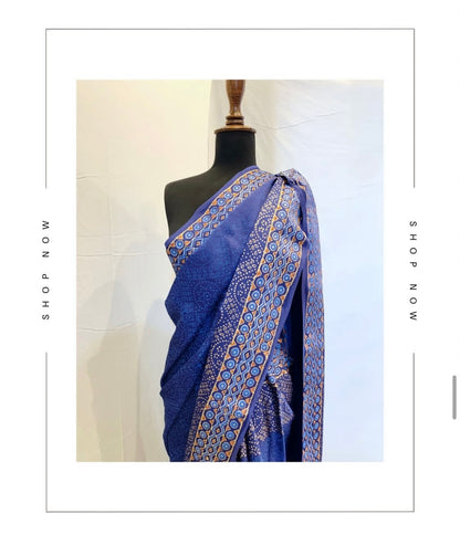 Chunri Hand block print Saree