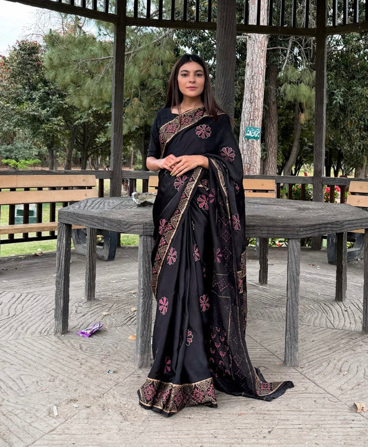Gul Posh Hand Block Print Saree